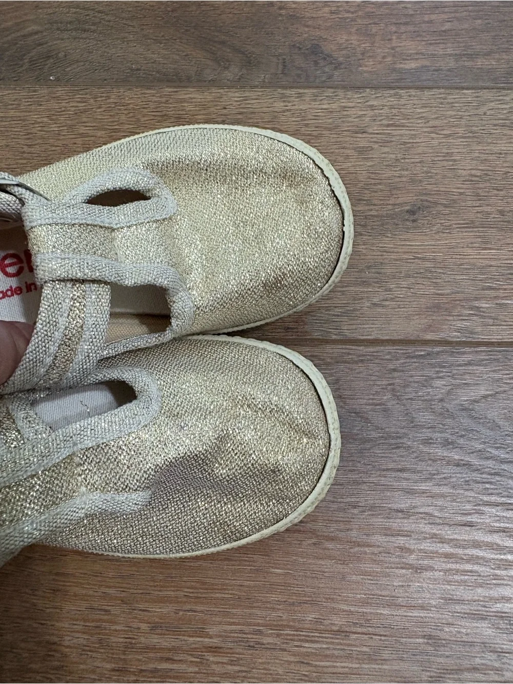 Cienta Gold Glitter Sparkle Mary Jane Shoes EU 22 US 6 Toddler Made in Spain